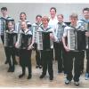 Akkordeonensemble MaMe (v.lks.vorne: Tobias Bartl, Elena Hammerschmid, Anna Kant, Bruno Weiß hinten: Simon und Laura Reilich, Amelie Gast, Akkordeonlehrerin Brigitte Kiendl-App, Charlotte Konrad, Max Gantner)