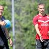 Der neue Kickers-Trainer Marc Reitmaier war am Mittwoch beim Start der Saisonvorbereitung bester Dinge.